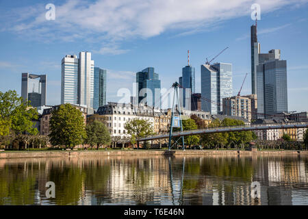 Frankfurt am Main, view of the city skyline, Germany, Stock Photo