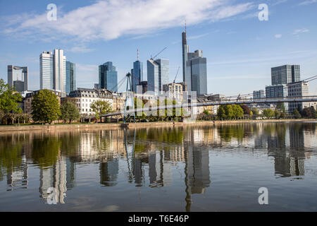 Frankfurt am Main, view of the city skyline, Germany, Stock Photo