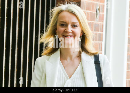Liz Truss - Chief Secretary to the Treasury is seen departing from No 10 Downing Street after attending the weekly Cabinet Meeting. Stock Photo