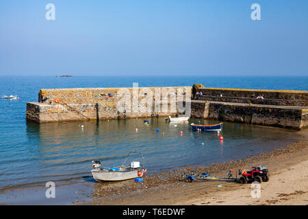 The beach and harbour at Gorran Haven Cornwall England UK Europe Stock Photo