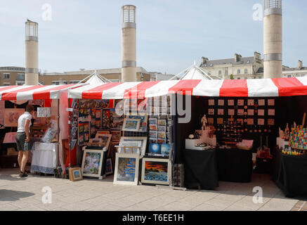Market Stalls at Cardiff Bay Food and Drink Festival, Wales UK Stock Photo