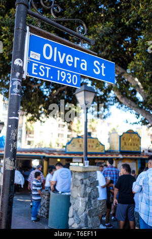 Popular Olvera Street in Los Angeles, California, USA Stock Photo