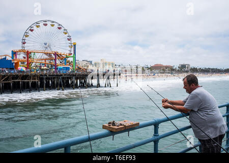 Lights at Fishing Pier by Emerita Wheeling