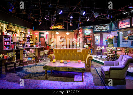 Central Perk Cafe film set of world famous sitcom Friends at Warner Bros.  Studio Tour Hollywood in Los Angeles, California, USA Stock Photo - Alamy