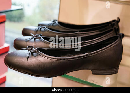 black women's shoes on a flea market in Berlin Stock Photo