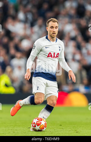 30 april 2019 London, England Champions League 2018-2019 Tottenham Hotspur v Ajax Amsterdam    l+r Christian Eriksen (Tottenham Hotspurs) Stock Photo