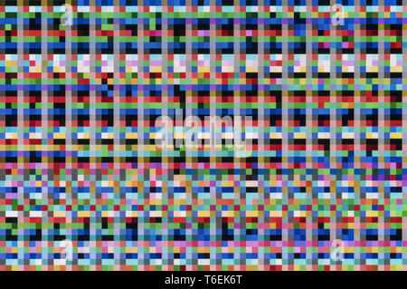 Pixel pattern of a digital glitch Stock Photo