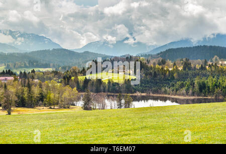 The morning of the Bavarian landscape Stock Photo
