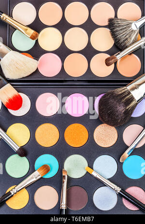 Set of make-up brushes Stock Photo
