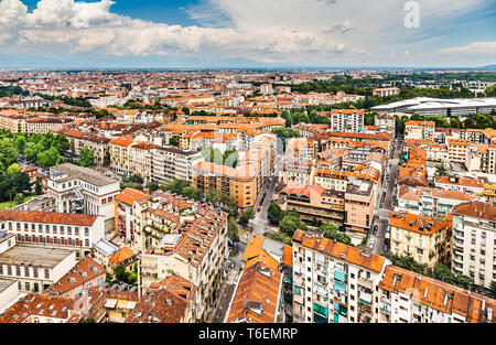 Aerial view of Turin city. Italy Stock Photo