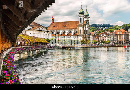 Historic city center of Lucerne Stock Photo