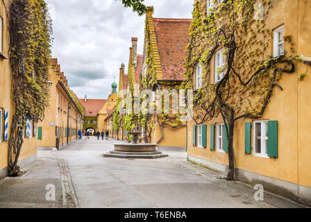 World oldest social housing in Augsburg, Germany Stock Photo