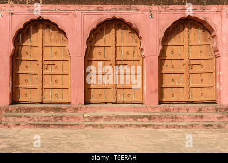 Arch gate in interior of Jaigarh Fort. Jaipur. Rajasthan. India Stock Photo