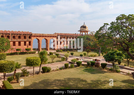 Charbagh Garden in Jaigarh Fort. Jaipur. Rajasthan India Stock Photo