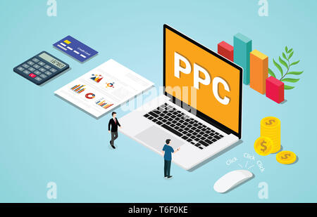 PPC campaign concept vector illustration Stock Photo - Alamy