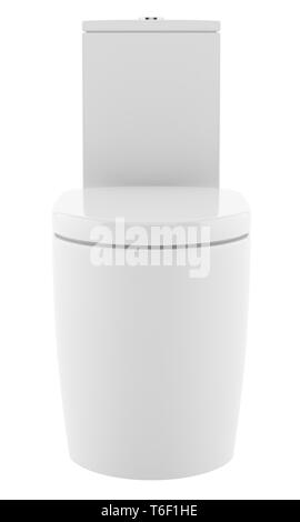 single modern toilet bowl isolated on white background Stock Photo - Alamy