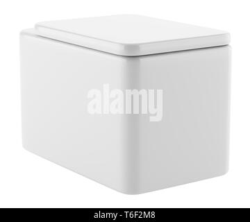 single modern toilet bowl isolated on white background Stock Photo - Alamy