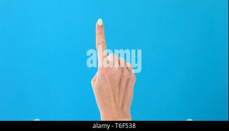 Closeup female hand counting from 1 Stock Photo