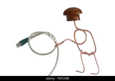 computer connection Stock Photo
