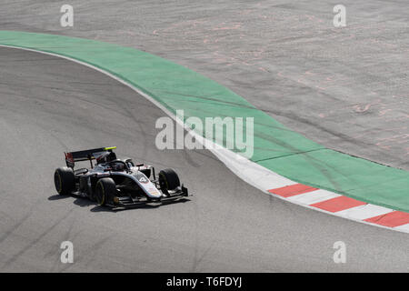 Barcelona, Spain.  March 5th, 2019 -  Nyck De Vries from the Netherlands with 4 ART GRAND PRIX  - during day one of Fia F2 Pre-Season Test at Circuit  Stock Photo