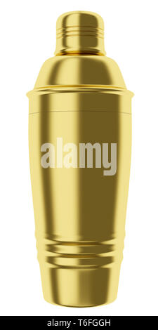 golden cocktail shaker isolated on white background Stock Photo