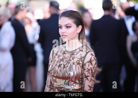 CANNES, FRANCE – MAY 24, 2017: Thylane Blondeau attends the 'Okja' screening at the 70th Cannes Film Festival (Photo: Mickael Chavet) Stock Photo