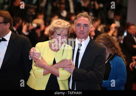 CANNES, FRANCE – MAY 21, 2017: Emma Thompson and husband Greg Wise attend 'The Meyerowitz Stories' screening in Cannes (Photo: Mickael Chavet) Stock Photo