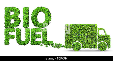 Delivery van powered by biofuel - 3d rendering Stock Photo