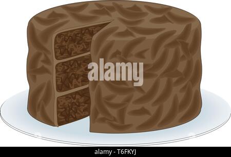 Chocolate cake, vector illustration Stock Vector Image & Art - Alamy
