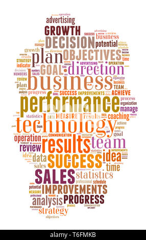 wordcloud illustration of business words Stock Photo