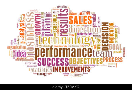 wordcloud illustration of business words Stock Photo