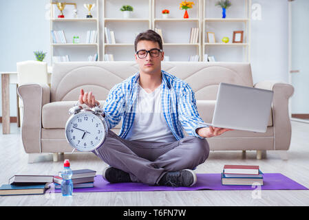 Young student preparing for university exams Stock Photo