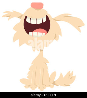 happy shaggy dog cartoon character Stock Photo