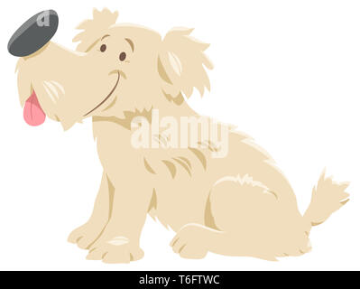 cute shaggy dog cartoon character Stock Photo