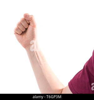 Hand with clenched fist Stock Photo