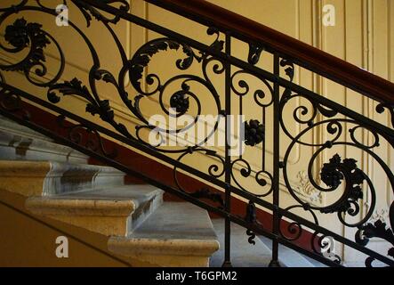 Fragment of the staircase in the Art Nouveau style