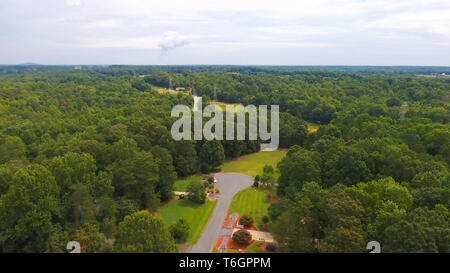 typical american country subdivision neighborhood aerial Stock Photo