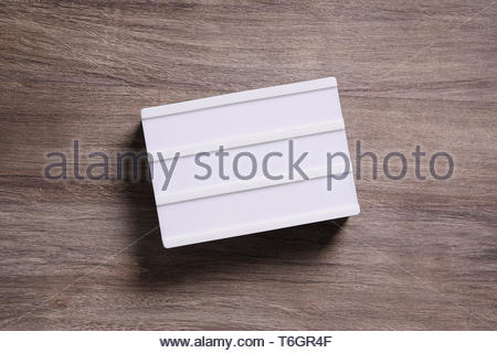 Download Flat black box mockup, blank box template isolated on grey ...
