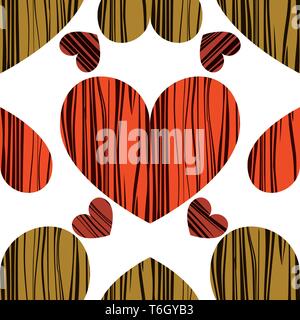 Multicolor hearts. Vector illustration. Seamless pattern background. Design for textile Stock Vector