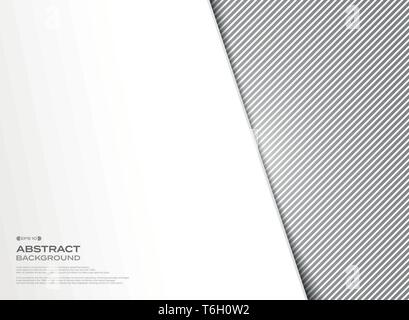 Abstract black stripe line pattern design with white cover background. You can use for ad, poster, brochure, print, artwork. illustration vector eps10 Stock Vector