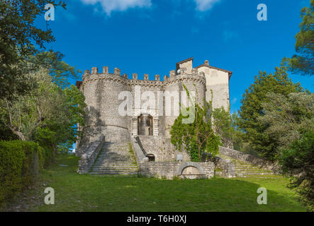 Montenero Sabino (Rieti, Italy) - A very small and charming medieval village in stone with castle, on the Rieti hills, Sabina area, Lazio region Stock Photo