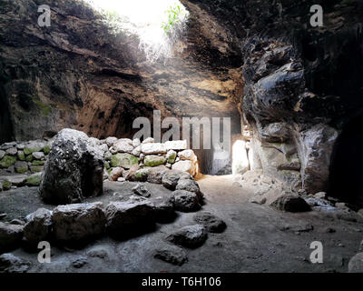 Beautiful Bell Cave in Adulam Caves Park in Israel. Stock Photo