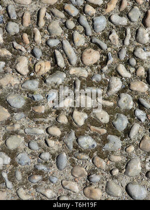 Stone flooring with old natural stone, texture background Stock Photo