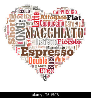 coffee drinks words cloud collage Stock Photo