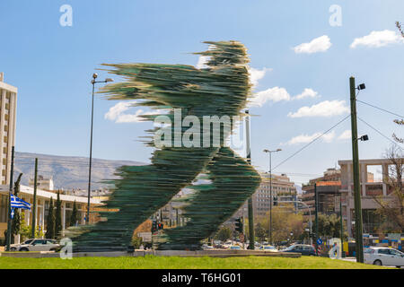 Athens, Greece - March 24 2019: Dromeas sculpure from Kostas Varotsos Stock Photo