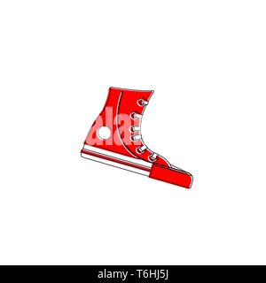 Sneaker icon on white isolated background. Vector illustration Stock Vector