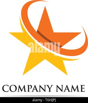 Star logo vector template success symbol Stock Vector