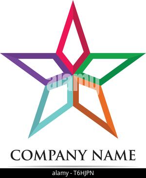 Star logo vector template success symbol Stock Vector