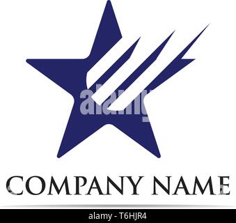 Star logo vector template success symbol Stock Vector