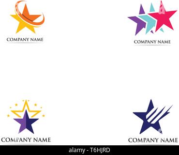 Star logo vector template success symbol Stock Vector